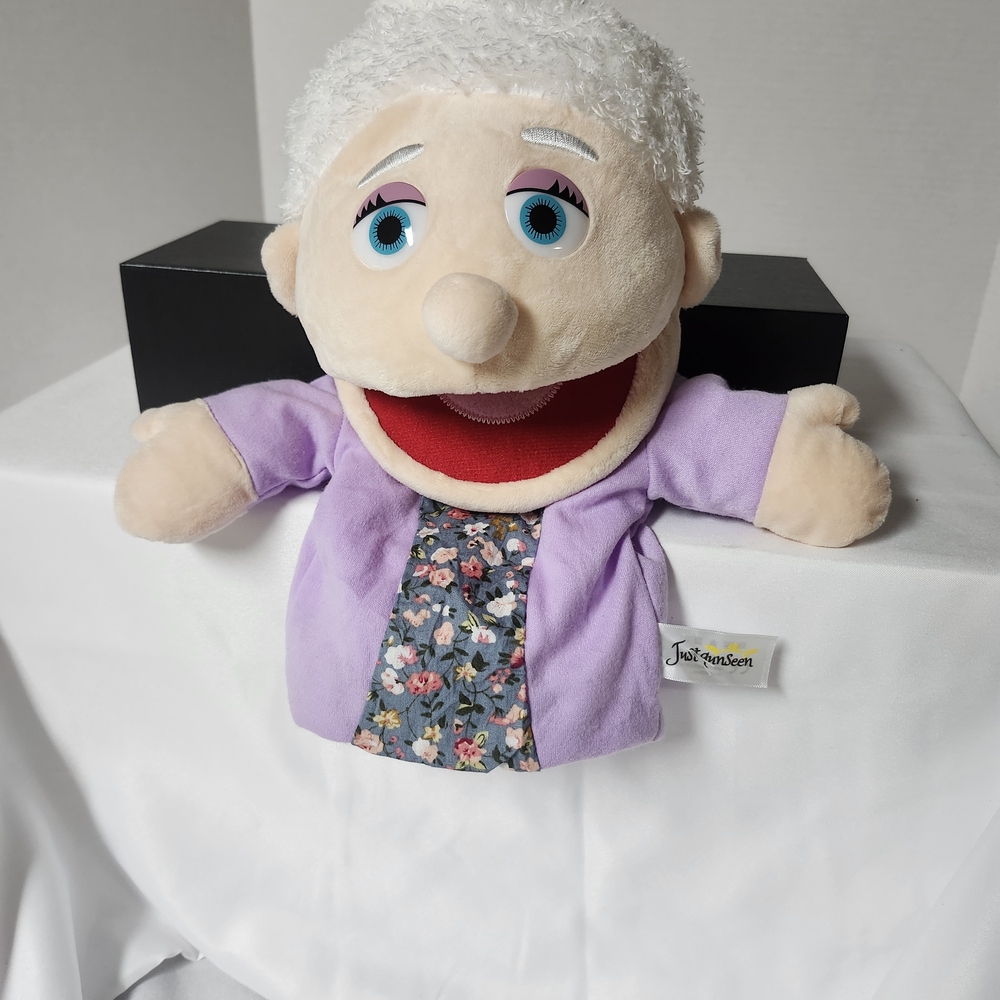 Grandma Puppet with Purple Outfit